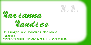 marianna mandics business card